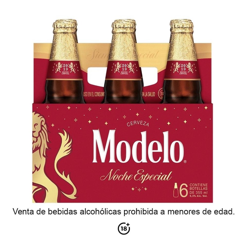 Cerveza clara Modelo Especial 6 botellas de 355 ml c/u | Walmart