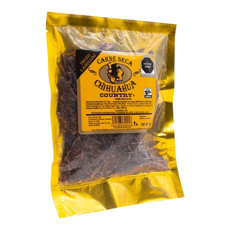 Carne Seca Country Chihuahua Trozo Laminado De Res 75 G Walmart 