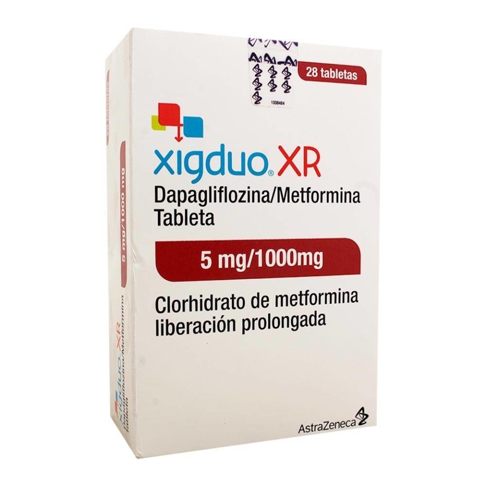 Xigduo XR 5 mg / 1000 mg 28 tabletas de liberación prolongada Walmart