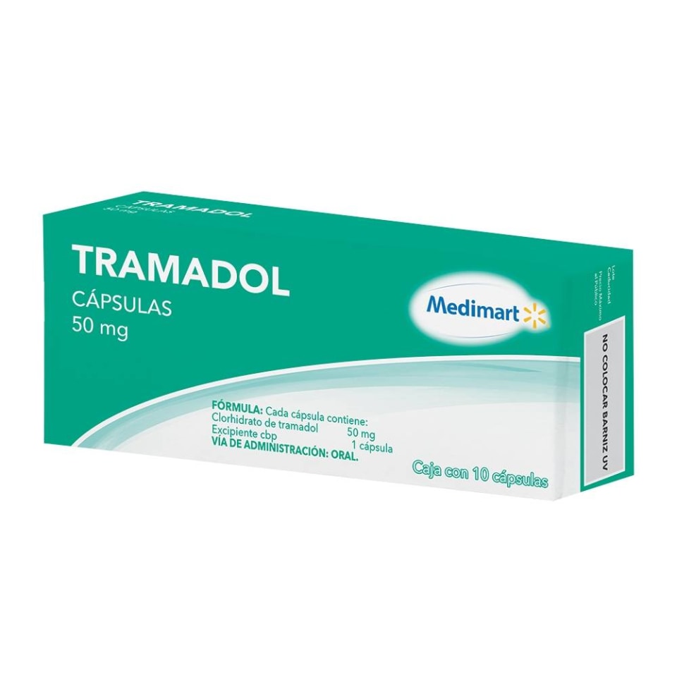 Tramadol Medimart 50 mg 10 cápsulas Walmart