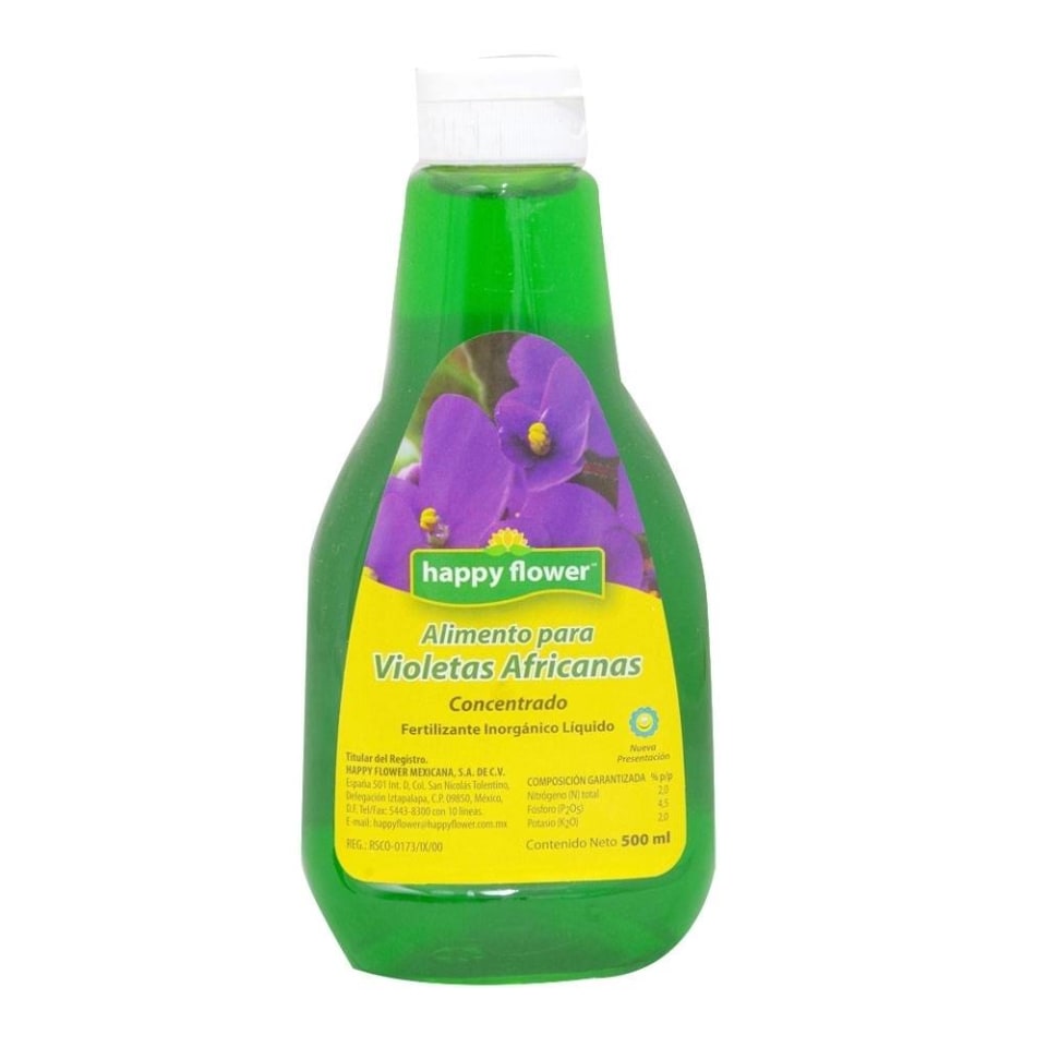 Fertilizante Inorgánico Líquido Happy Flower para Violetas Africanas 500 ml  | Walmart