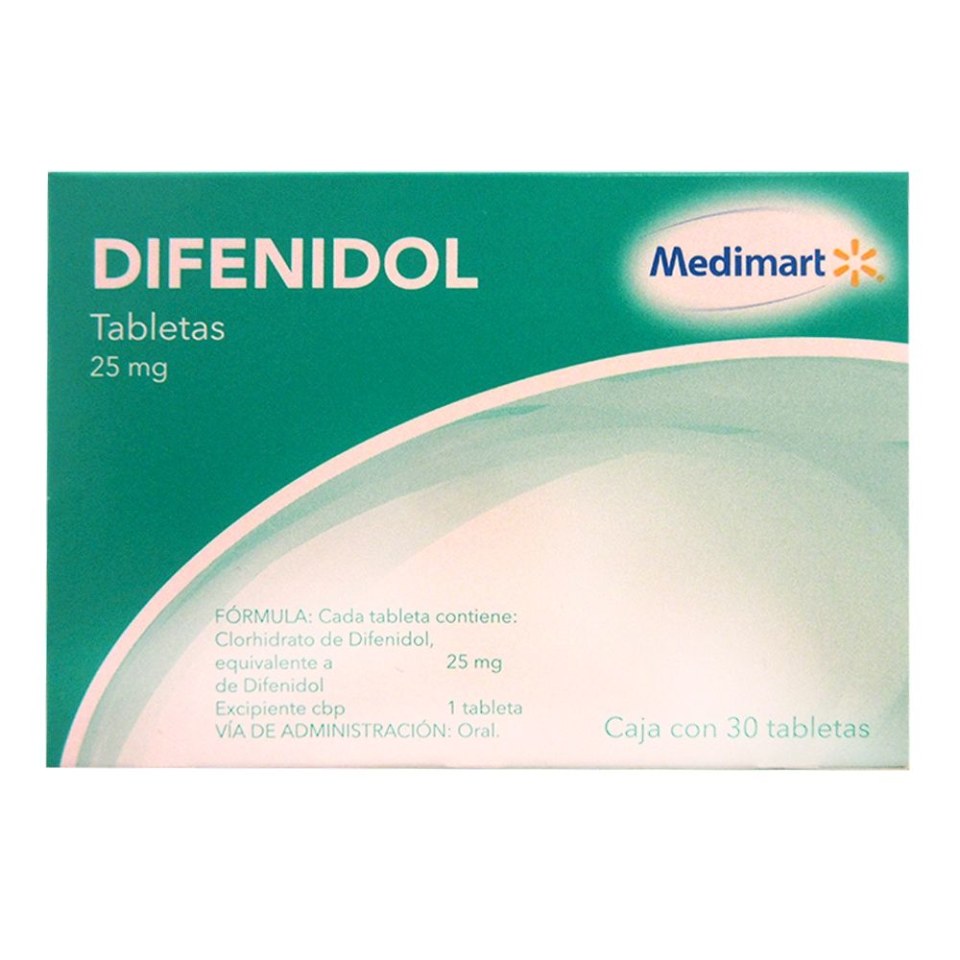 Difenidol Medimart 25 Mg 30 Tabletas Walmart