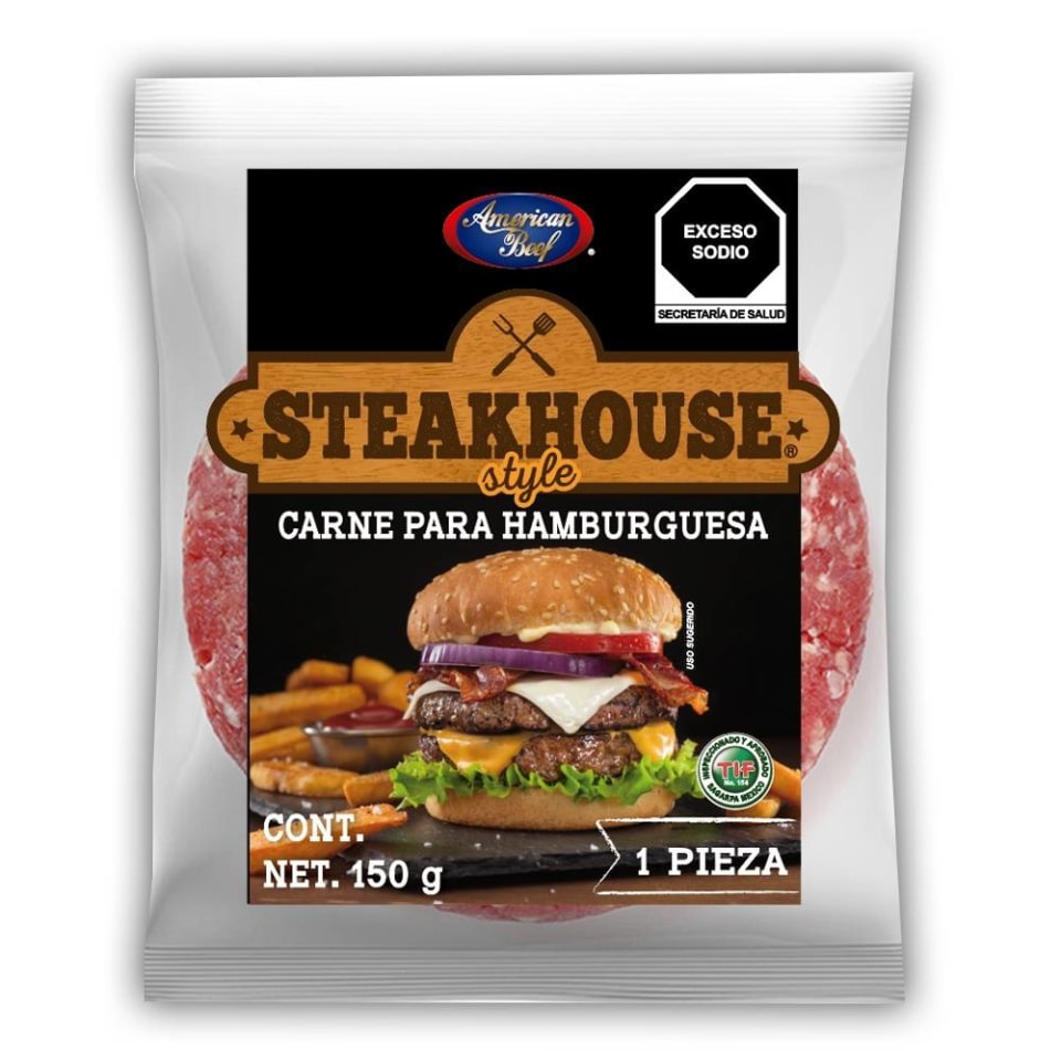 Carne para hamburguesa Steakhouse Style 150 g | Walmart