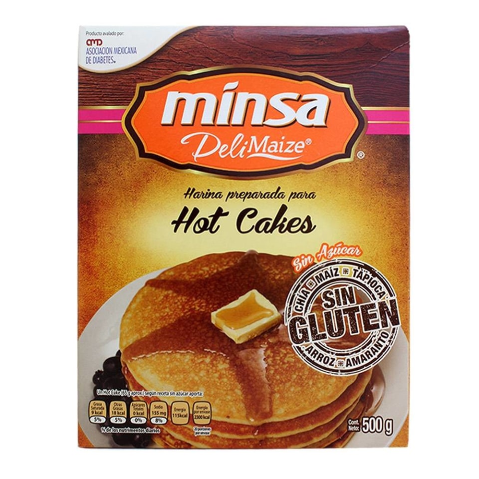 Harina Preparada Minsa Deli Maize Para Hot Cakes 500 G Walmart 0323