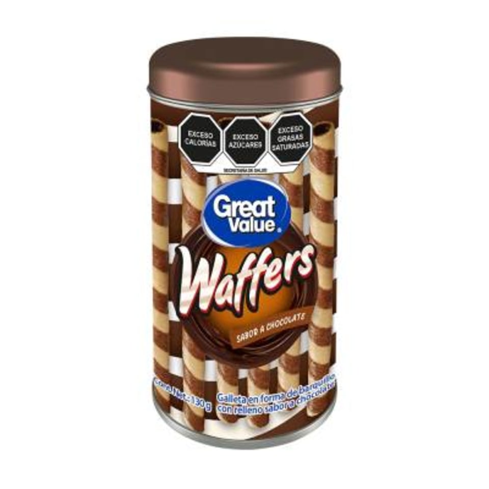 Galletas Great Value Waffers Sabor Chocolate 130 G Walmart 1027