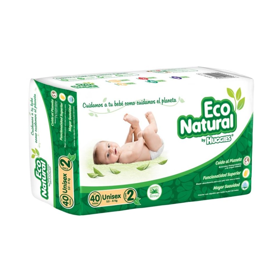 Pañales Huggies Eco Natural Etapa 2 Unisex 40 Piezas | Walmart