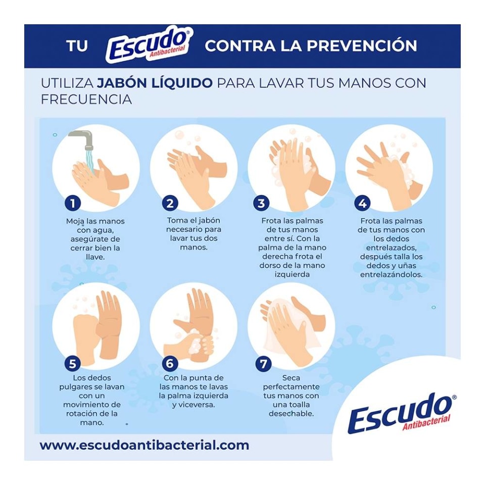 Jabón Para Manos Escudo Líquido Antibacterial Frescura Cítrica 225 Ml Walmart 3639