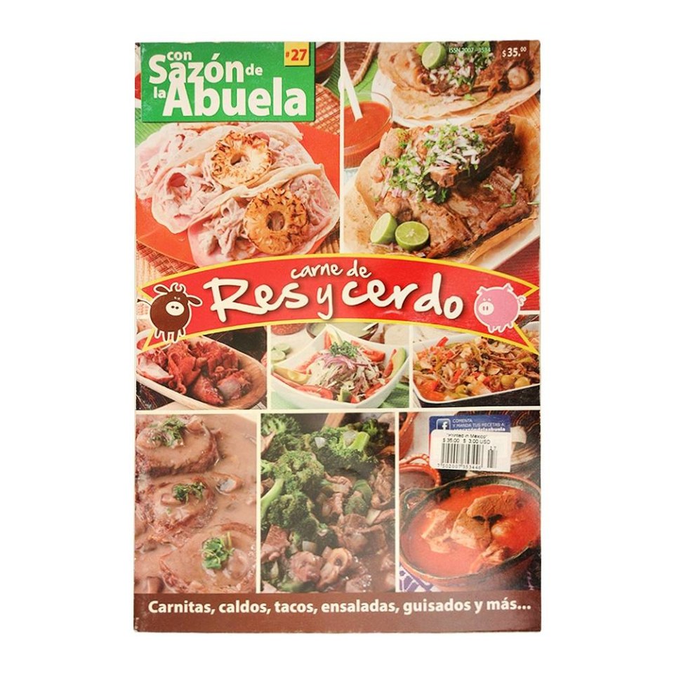 Revista Con Sazón De La Abuela Carne De Res Y Cerdo No 27 Walmart 