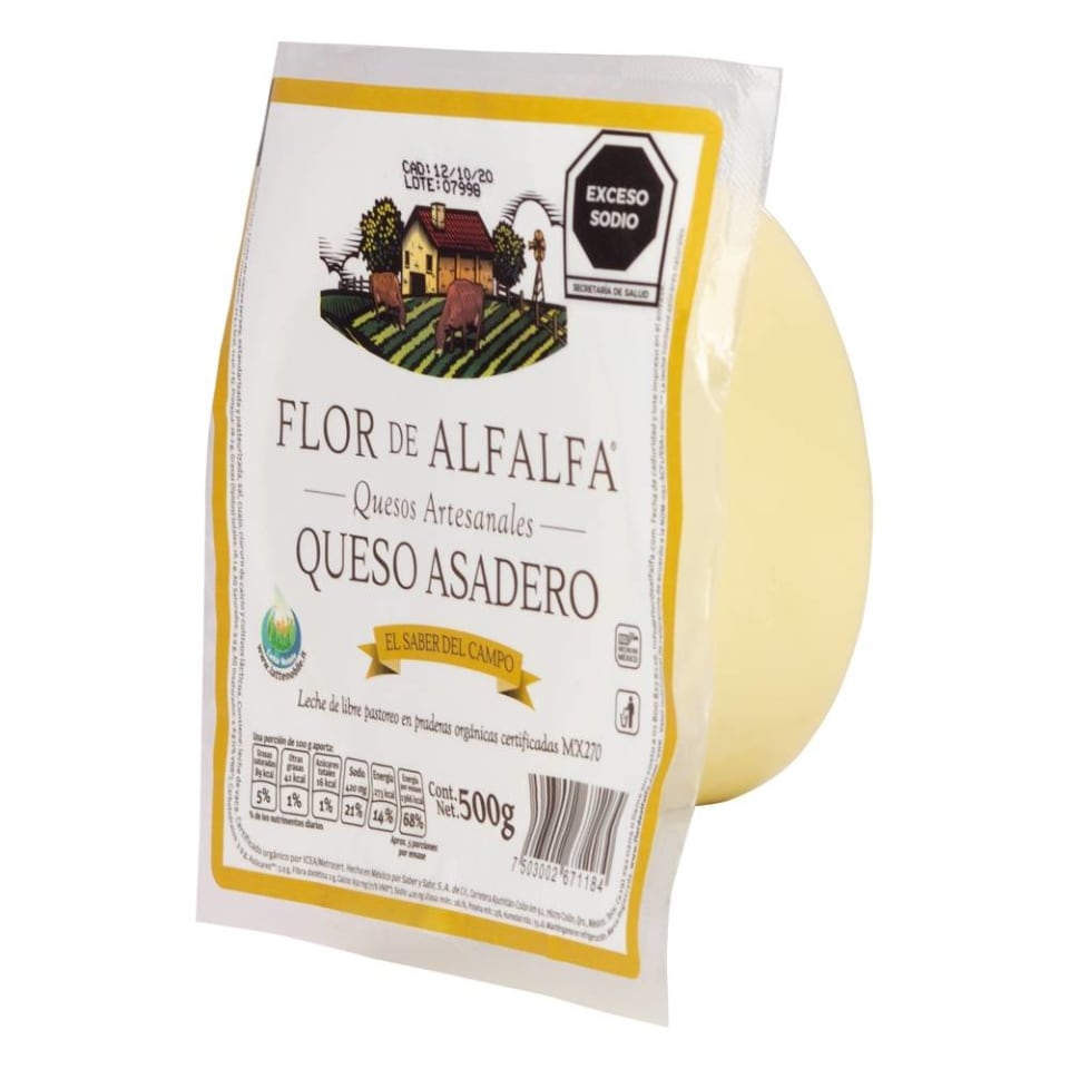 Queso asadero Flor de Alfalfa 500 g | Walmart Queso asadero Flor de Alfalfa 500 g | Walmart