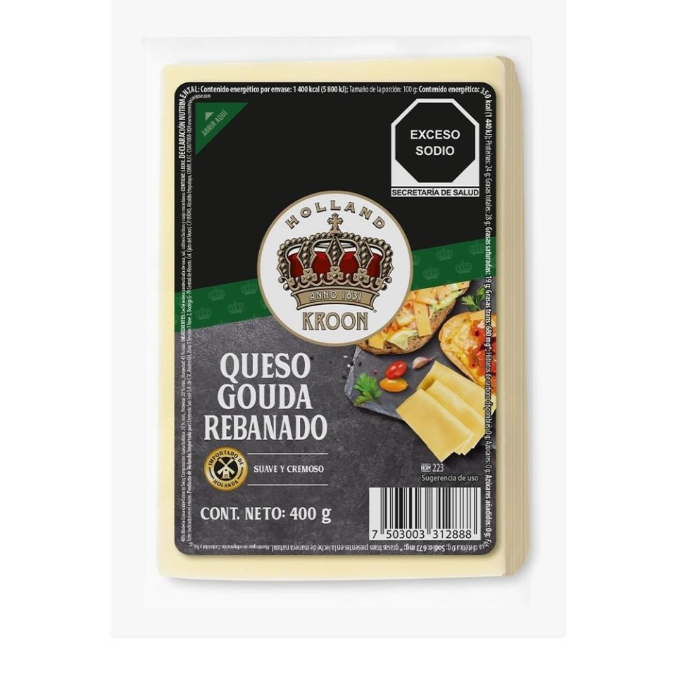 Queso gouda Kroon rebanado 400 g