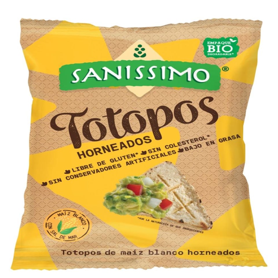 Totopos Sanissimo maíz blanco 200 g