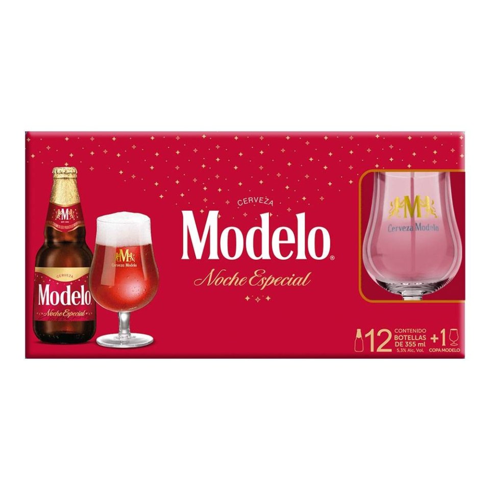 Cerveza Modelo noche especial 12 botellas de 355 ml + 1 copa | Walmart