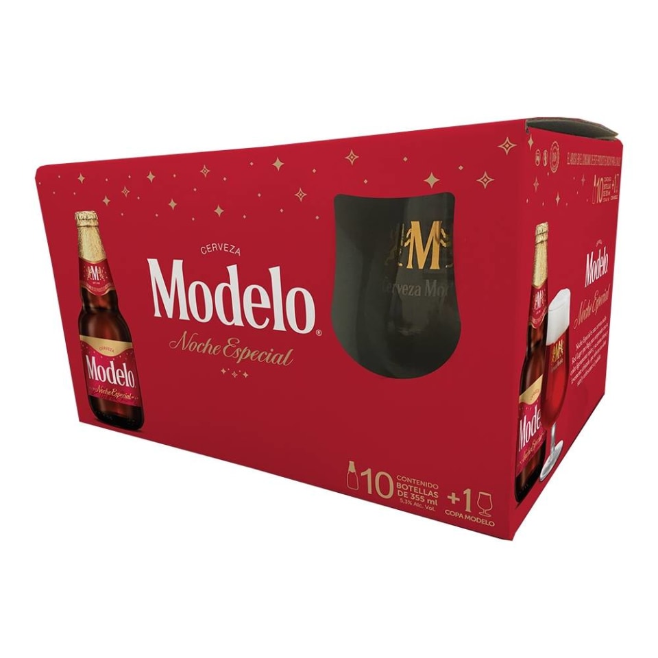 Cerveza Modelo noche especial 10 botellas de 355 ml c/u + 1 copa | Walmart