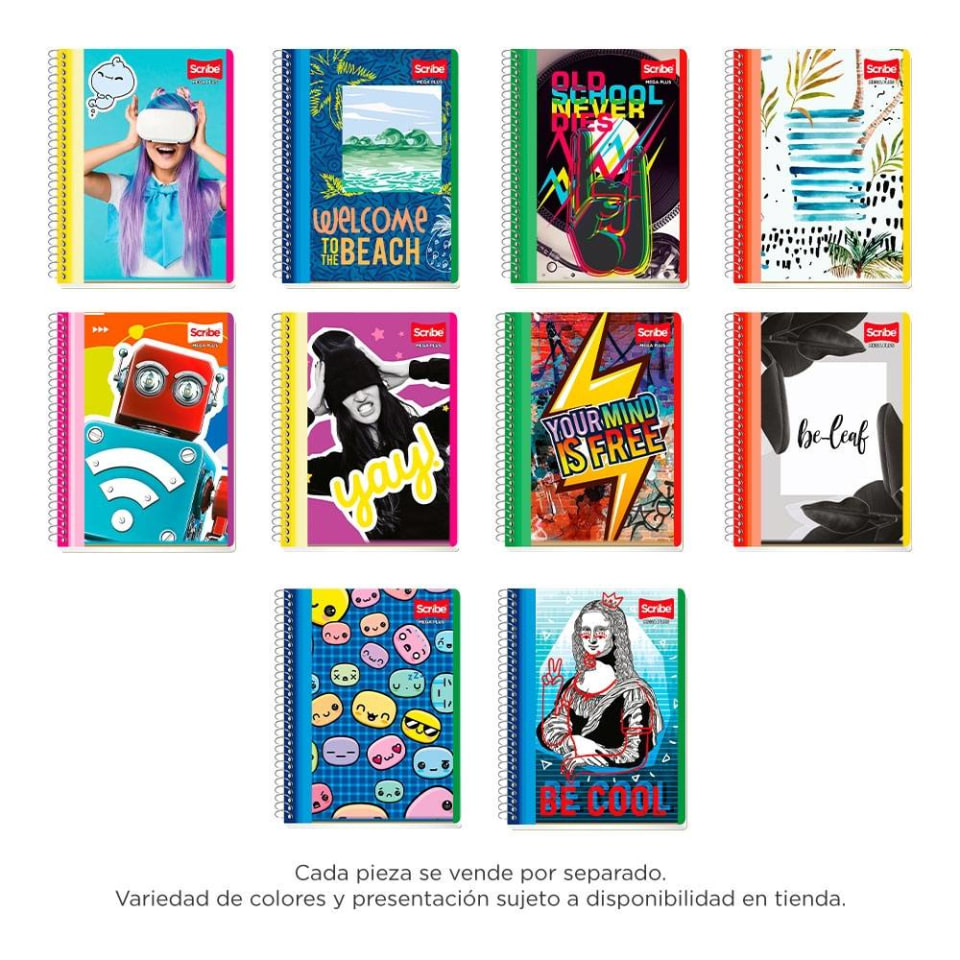 Cuaderno Francés Scribe Mega Plus Cuadro Chico 100 Hojas 1 Pza Walmart 7265