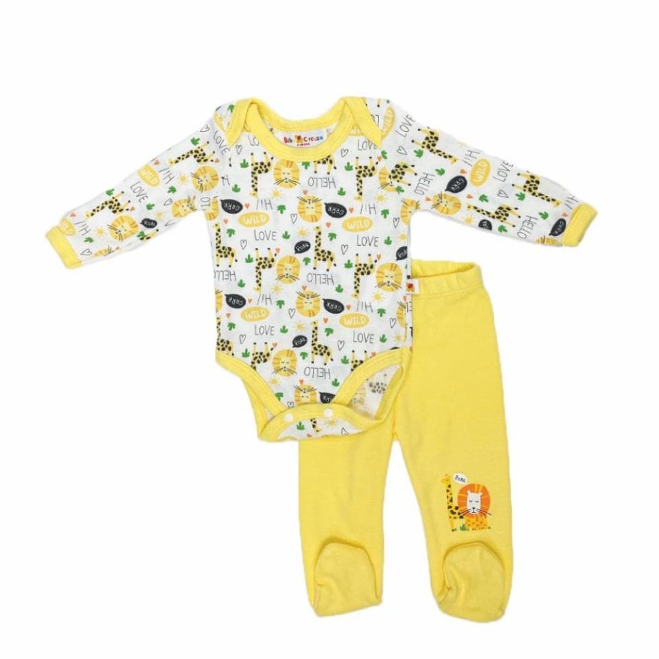 Pañalero con Pantalón Baby Circus Unisex Talla 3 Meses Animales Amarillo 2  Piezas | Walmart