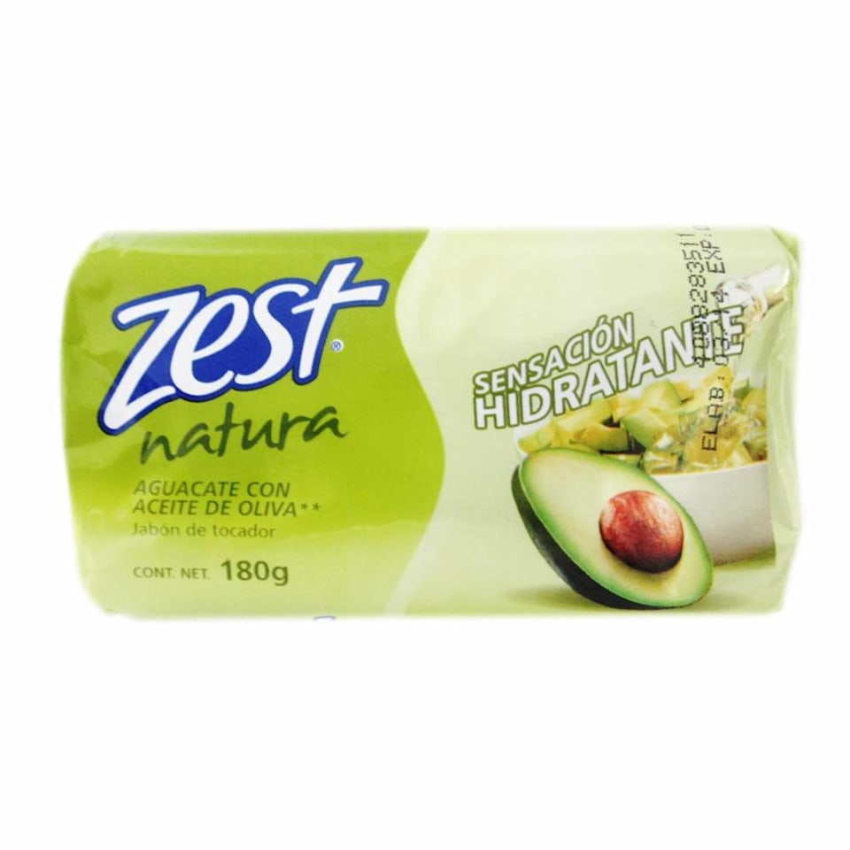 Jabón de tocador Zest Natura aguacate con aceite de oliva 180 g | Walmart