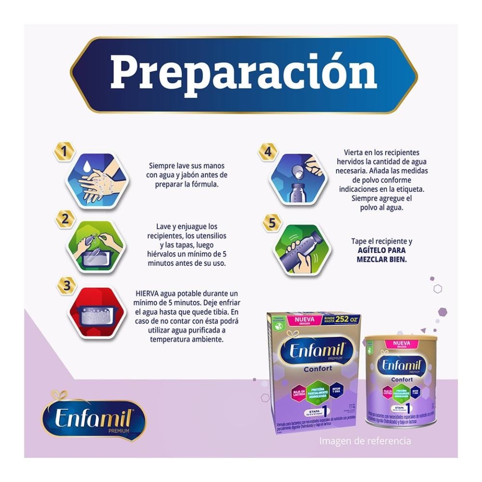 Fórmula para lactantes Enfamil Confort etapa 1 de 0 a 12 meses 1.35 kg