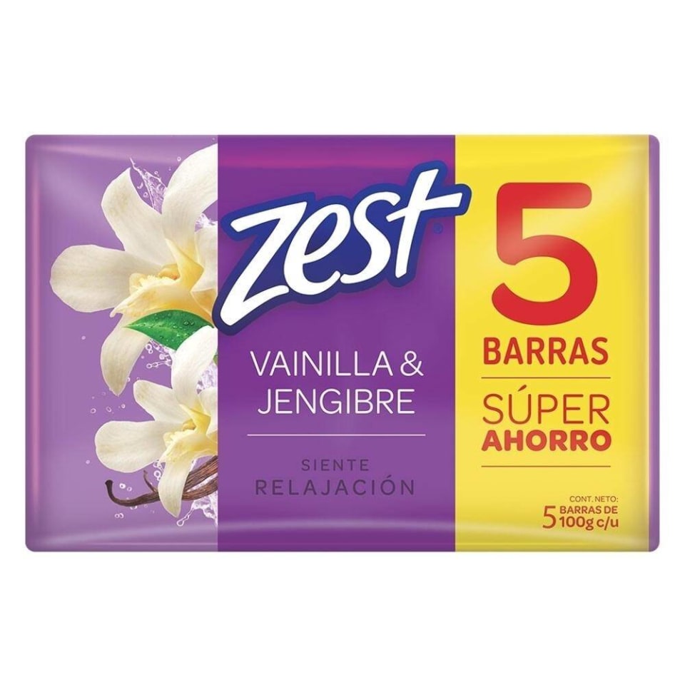 Jabón De Tocador Zest Vainilla And Jengibre 5 Pzas De 100 G Cu Walmart 7184