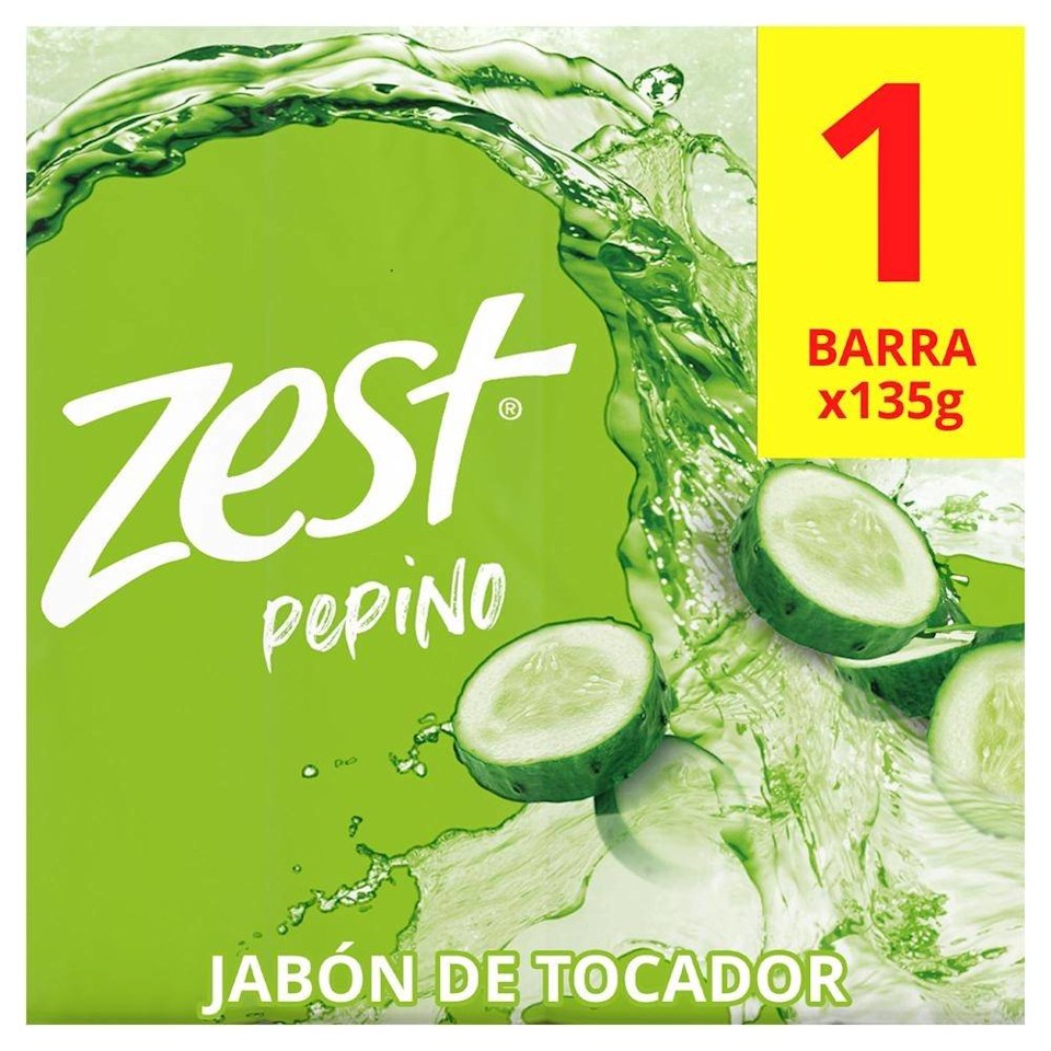 Jabón De Tocador Zest Pepino Y Sábila 135 G Walmart 4657