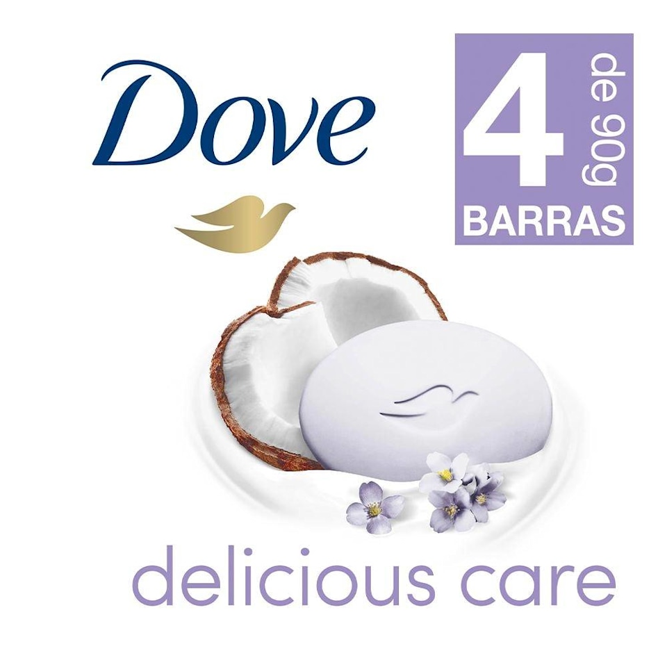 Jabón De Tocador Dove Delicious Care Leche De Coco Y Jazmín 4 Pzas De 90 G Cu Walmart 8502