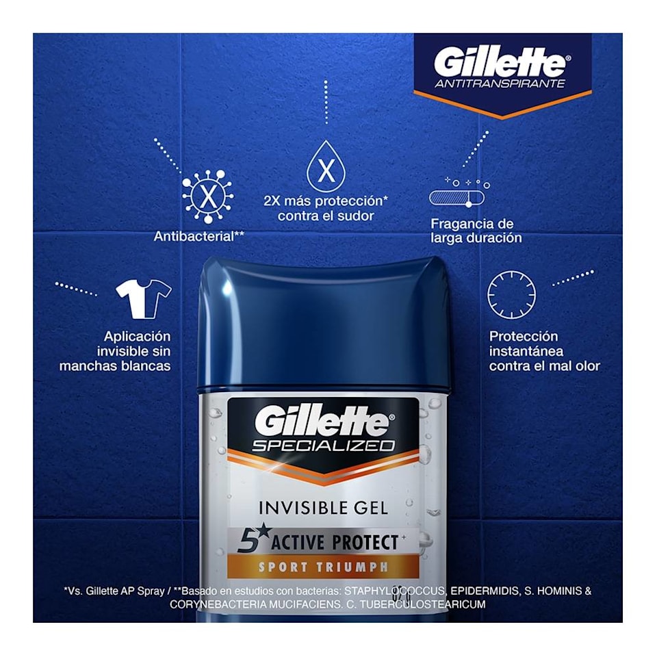 Antitranspirante Gillette Specialized Sport Triumph gel invisible 82 g