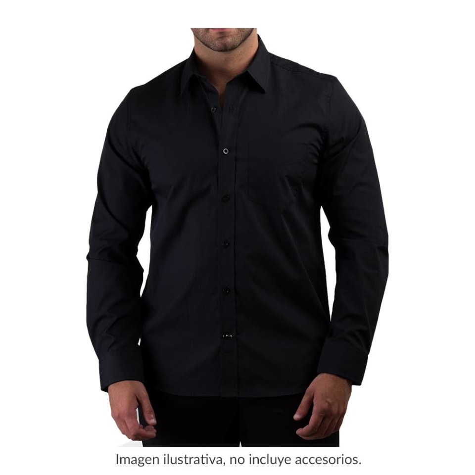 Camisa George Talla EG Manga Negro | Walmart