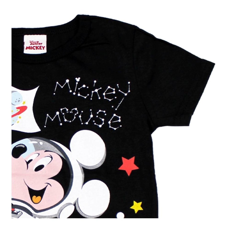 Equipo Coro borroso Playera Disney Junior Niño 3X Mickey Mouse Astronauta Negra | Walmart