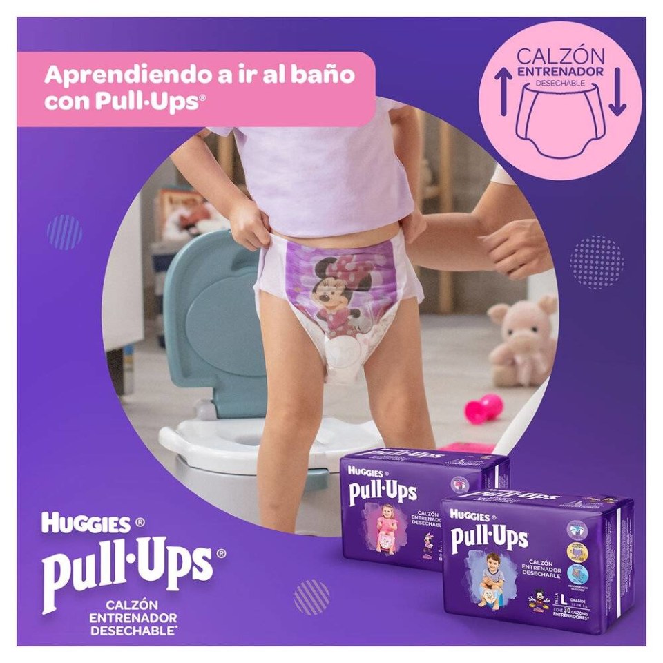 Calzón Entrenador Huggies Pull Ups Talla Mediana Niña 30 Pzas Walmart