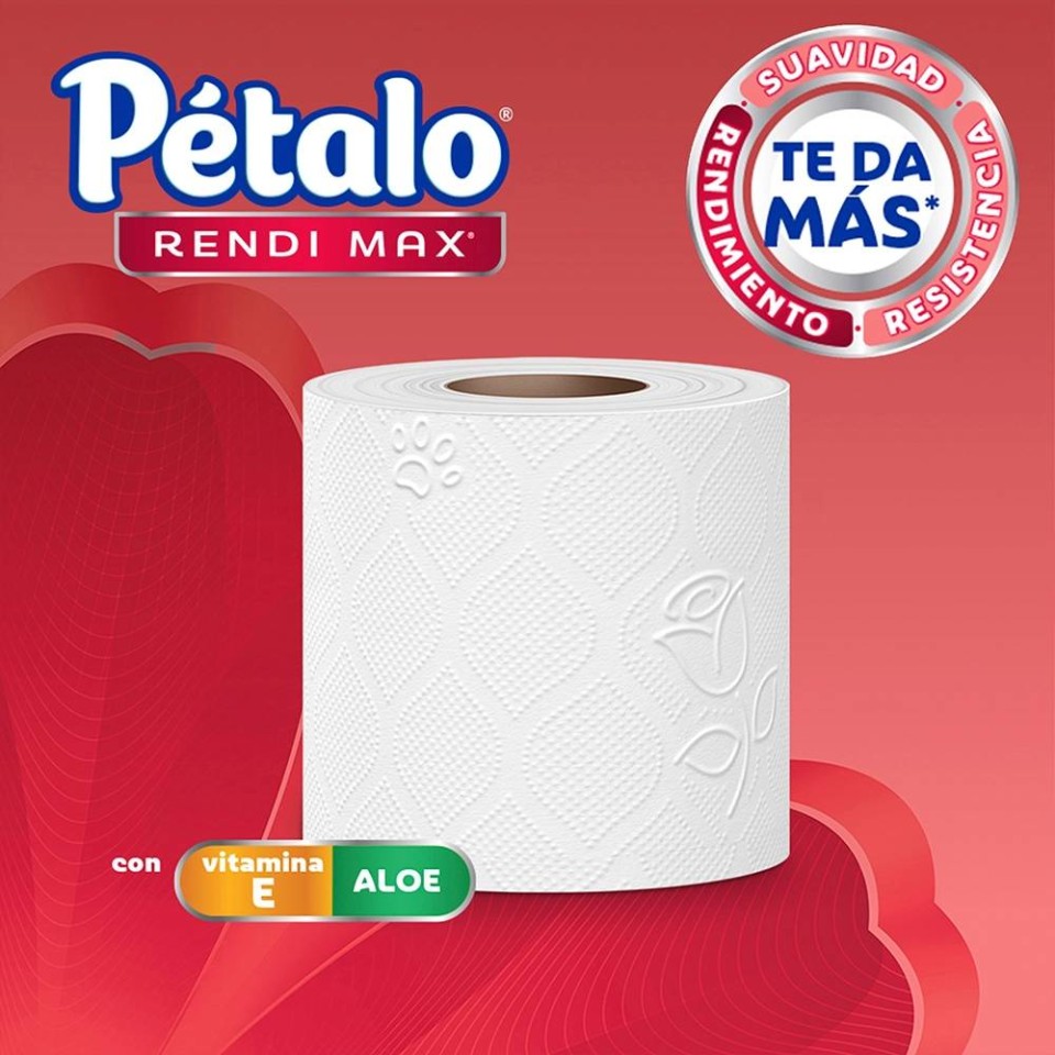 Papel higiénico Pétalo Rendimax 9 rollos de 500 hojas dobles c/u | Walmart