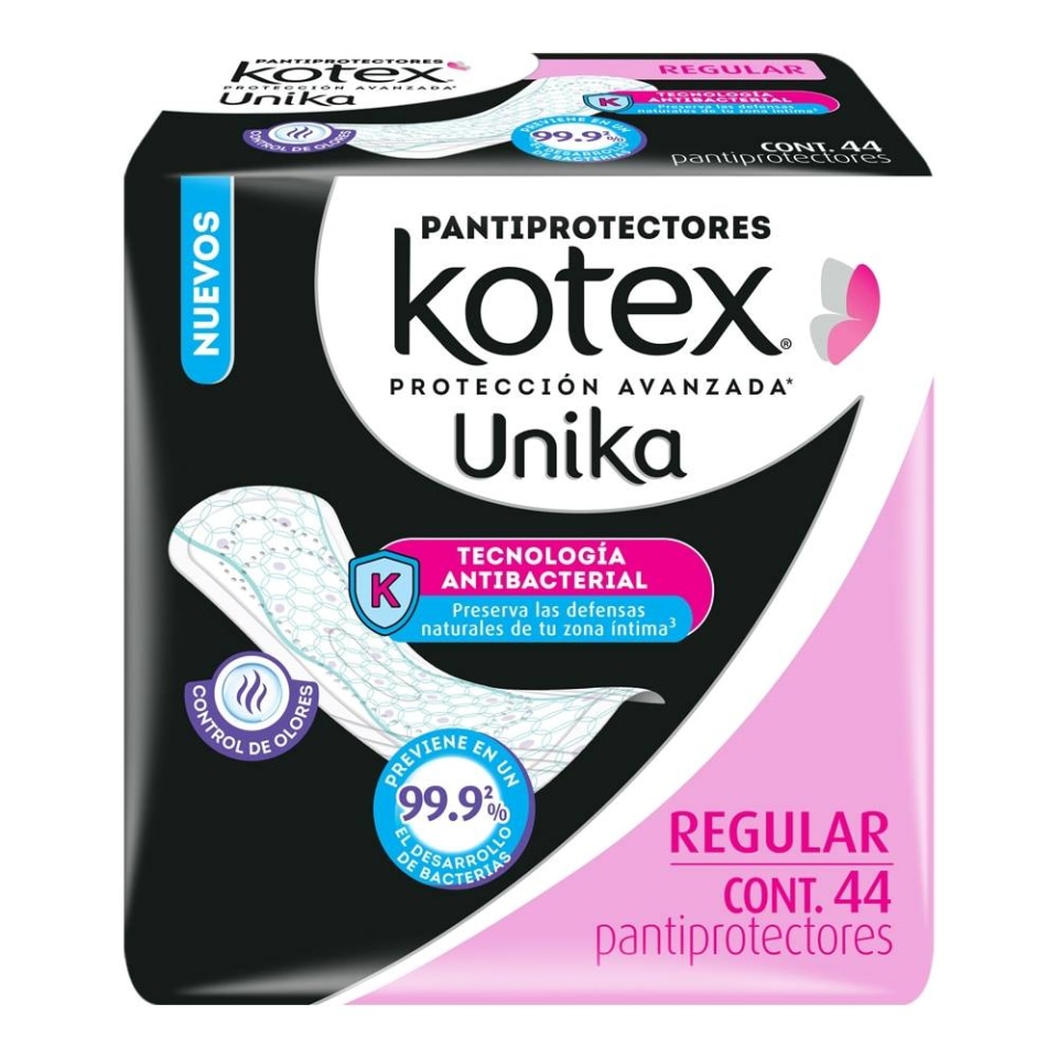 Protectores Diarios Kotex Unika Regular 44 Pzas Walmart 