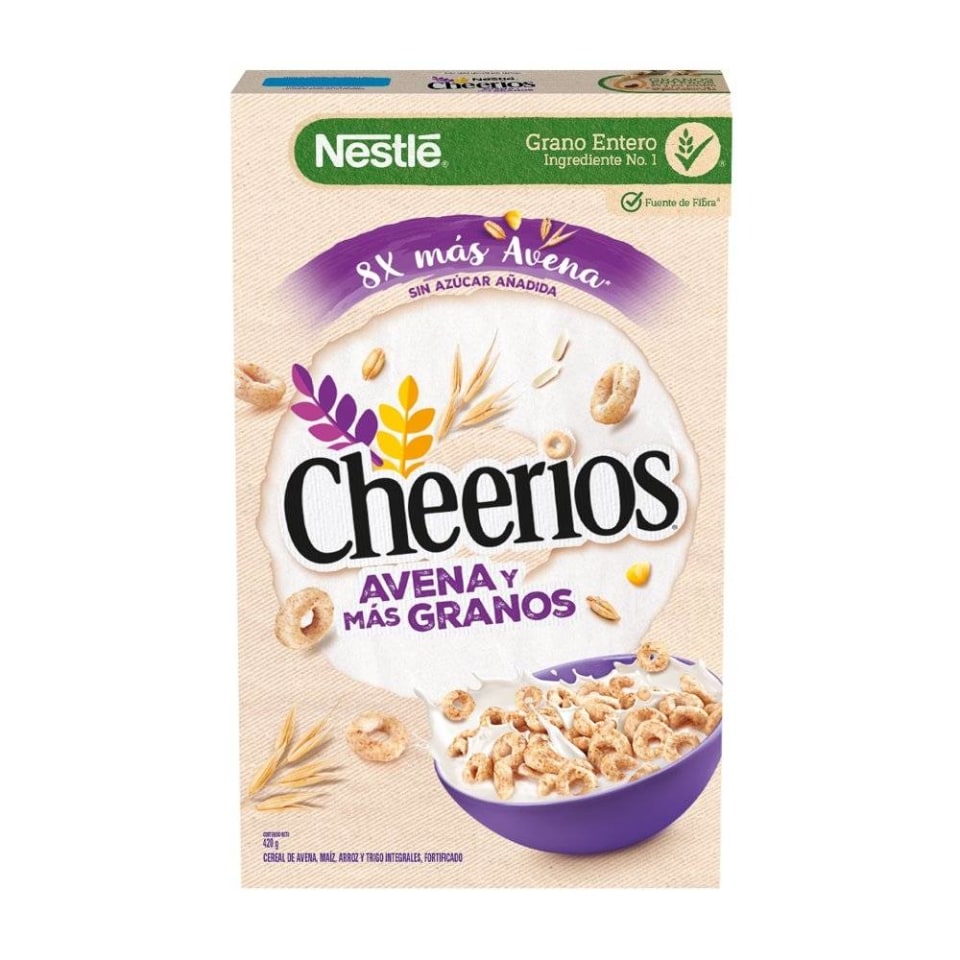 Cereal Nestlé Cheerios avena y más granos 420 g Walmart