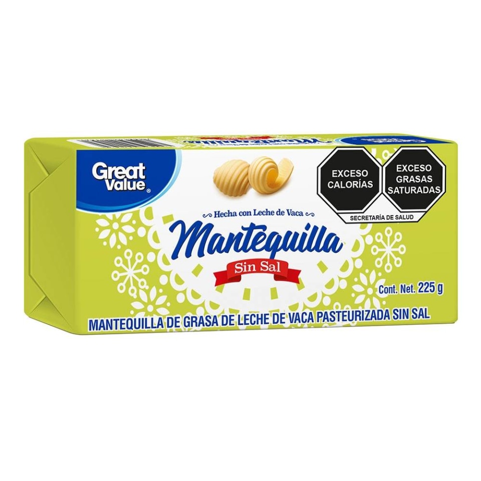 Mantequilla Great Value Sin Sal En Barra 225 G Walmart 8706