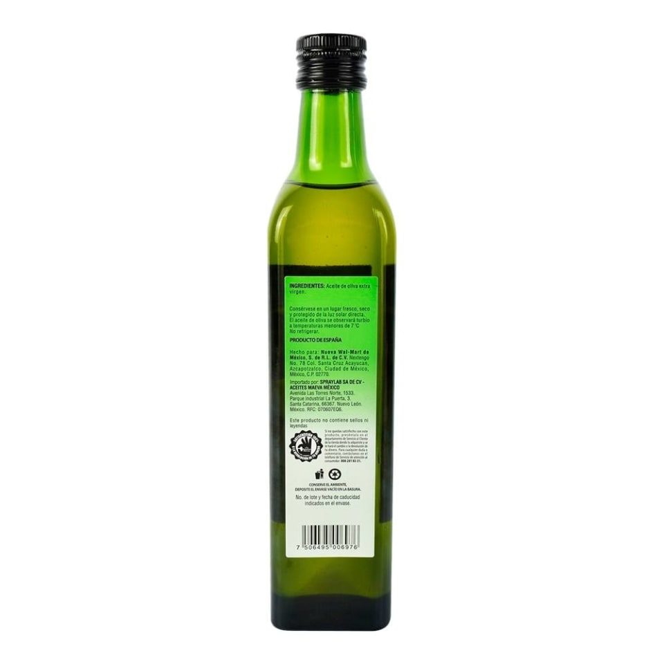 Aceite De Oliva Great Value Extra Virgen 500 Ml Walmart