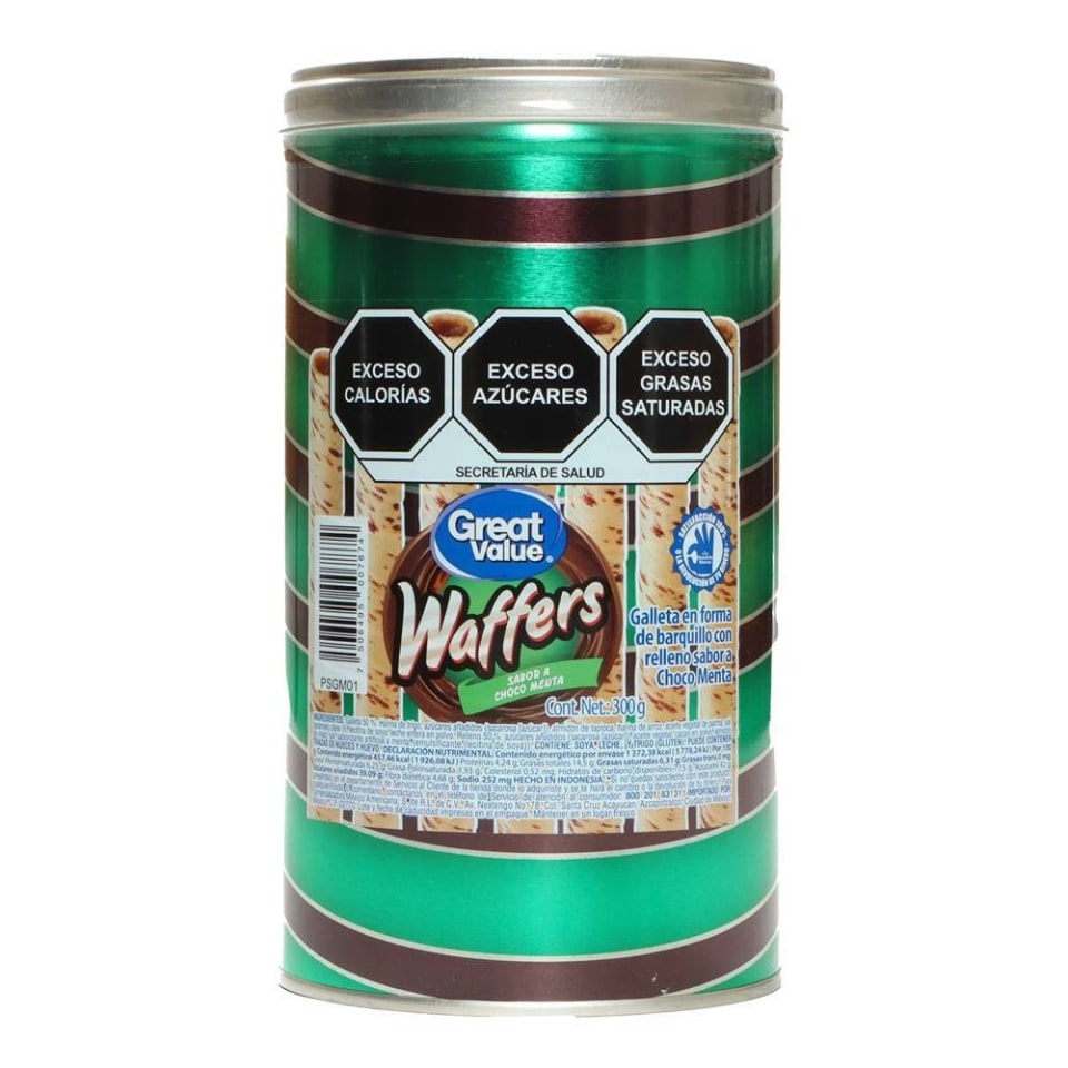 Galletas Great Value Waffers Choco Menta 300 G Walmart 1217