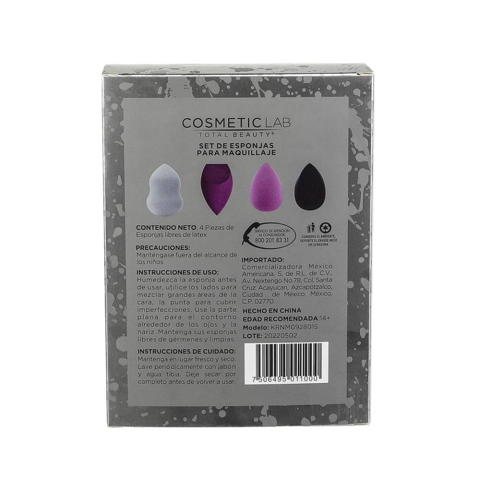Set de esponjas para maquillaje Cosmetic Lab multicolor 4 pzas | Walmart Set de esponjas para maquillaje Cosmetic Lab multicolor 4 pzas | Walmart