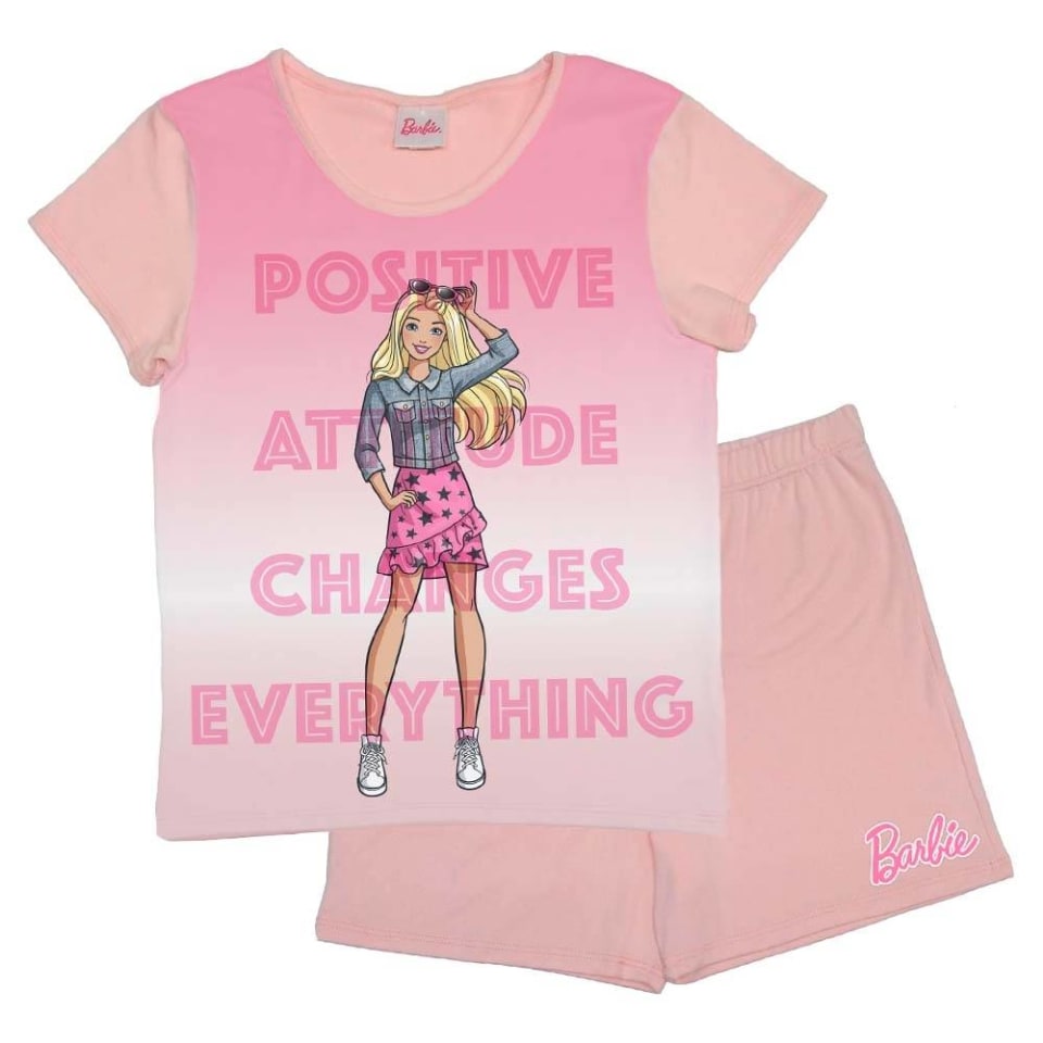Pijama Barbie Talla 10 Manga Corta con Frases Decorativas Rosa | Walmart