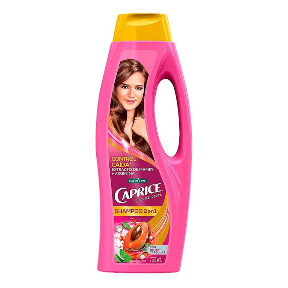Shampoo Caprice control caída 2 en 1 extracto de mamey + arginina 750 ml