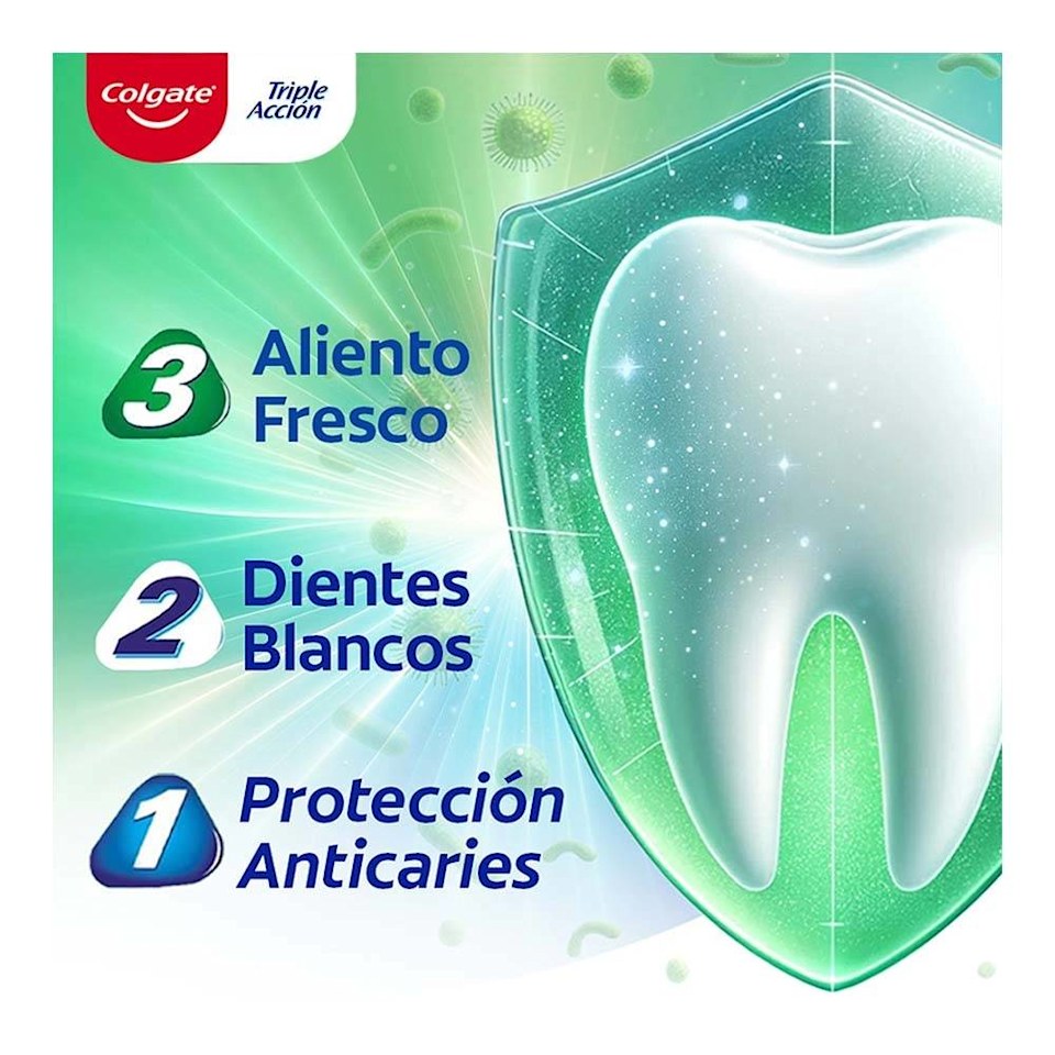 Crema Dental Colgate Triple Acción Menta Original 2 Pzas De 140 Ml C U