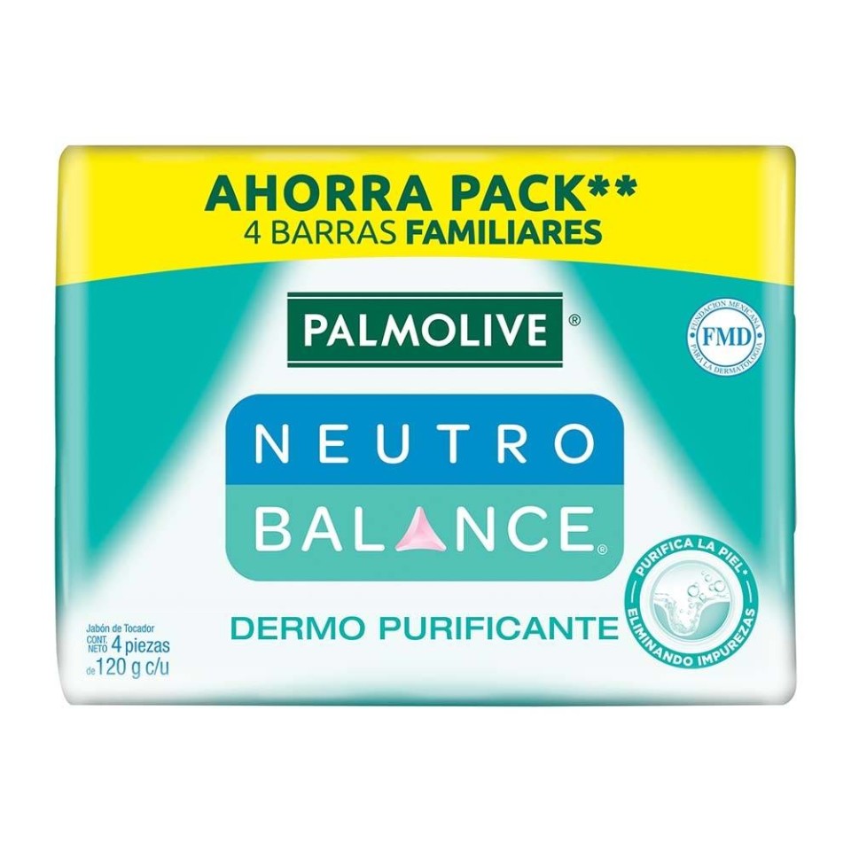 Jabón De Tocador Palmolive Neutro Balance Dermo Purificante 4 Pzas Con 120 G Cu Walmart 2993
