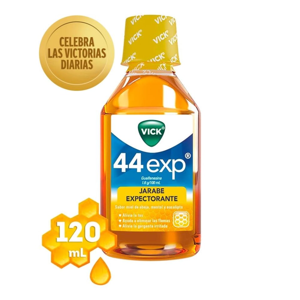 Jarabe Vick 44 Expectorante Sabor A Miel De Abeja Mentol Y Eucalipto 120 Ml Walmart 4763