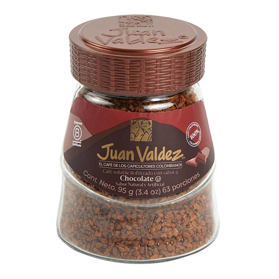 Café soluble Juan Valdez con sabor chocolate 95 g Walmart