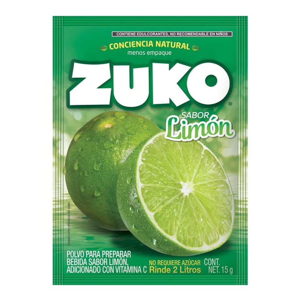 Polvo para preparar bebida Zuko sabor limón 15 g