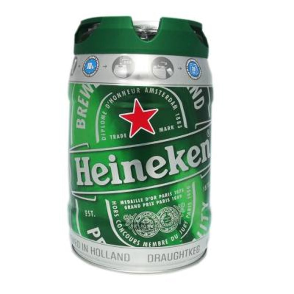 Cerveza clara Heineken barril 5 l | Walmart