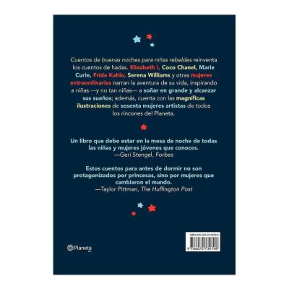 Cuentos de Buenas Noches para Niñas Rebeldes Elena Favilli y Francesca Cavallo Portada azul oscuro | Walmart Cuentos de Buenas Noches para Niñas Rebeldes Elena Favilli y Francesca Cavallo Portada azul oscuro | Walmart