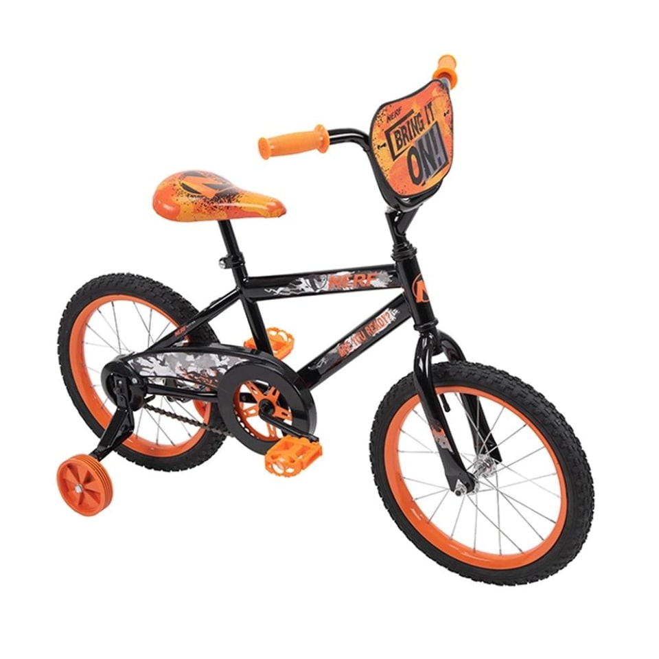 Bicicleta Infantil Huffy R16 Nerf Negra con Anaranjado | Walmart