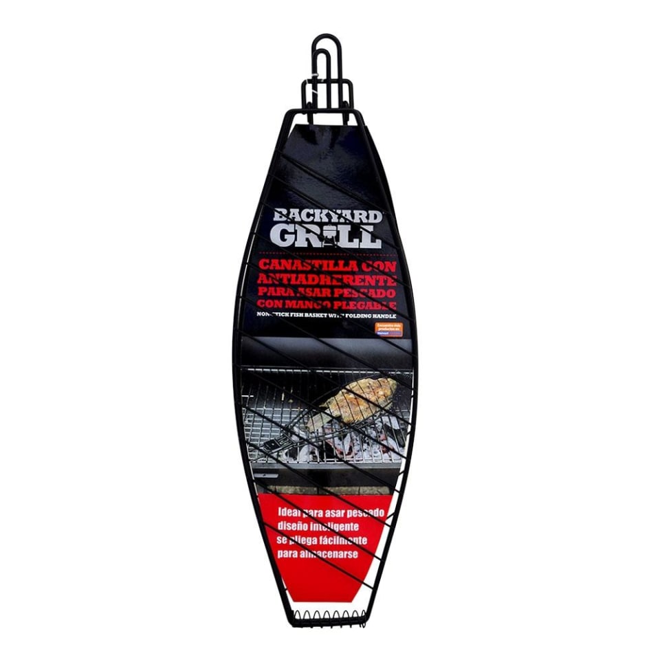 Canastilla con Antiadherente Backyard Grill para Asar Pescado