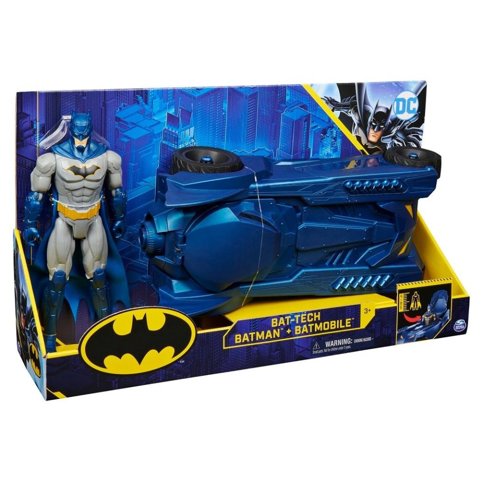 Figura Batman y Batimóvil Spin Master DC Comics 12 pulgadas | Walmart