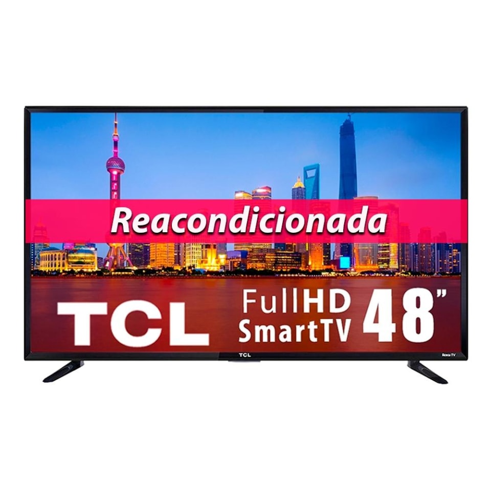 TV TCL 48 Pulgadas 1080p Full HD Smart TV LED 48FS3750 Reacondicionada