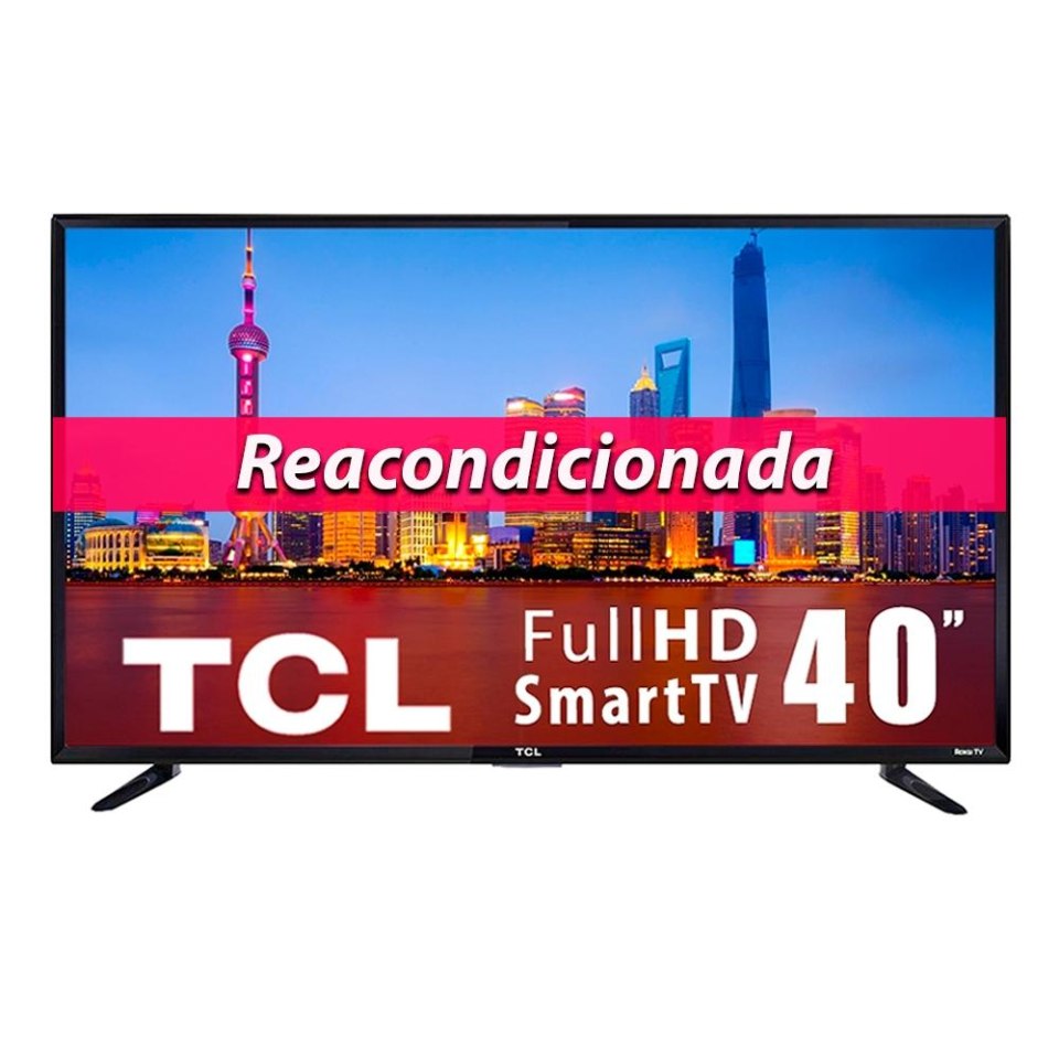 TV TCL 40 Pulgadas 1080p Full HD Smart TV LED 40FS3750 Reacondicionada