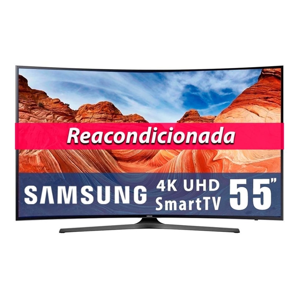 TV Samsung 55 Pulgadas Curva 4K Ultra HD Smart TV LED UN55MU6490FXZA Reacondicionada